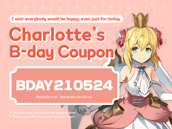 [Event] May 24th is Charlotte’s Birthday!