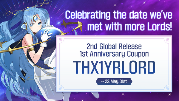 [Coupon] Celebrating the date we've met with more Lords!