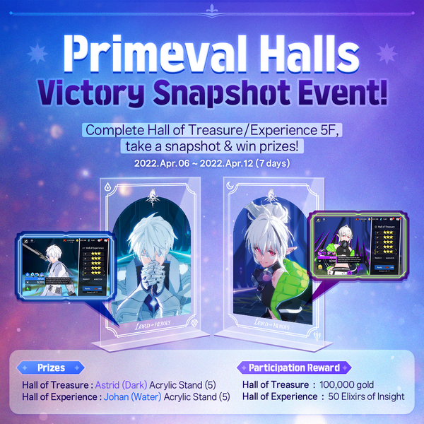 [Event] Primeval Halls Victory Snapshot Event!