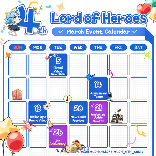 [Notice] LoH 4th Anniversary Calendar
