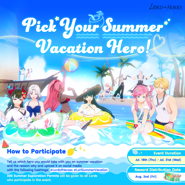 [Event] Pick Your Summer Vacation Hero!