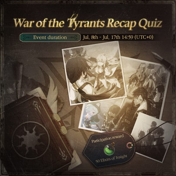 [Event] War of the Tyrants Recap Quiz Event