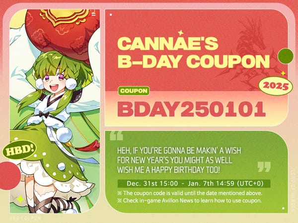 [Coupon] January 1st is Cannae's birthday!