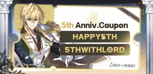 [Coupon] 5th Anniversary Coupons